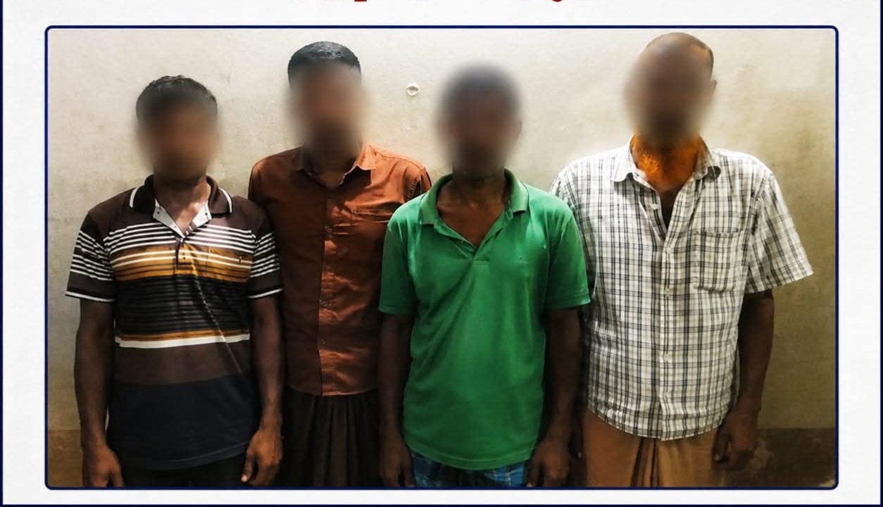 সিলেটে এবার এয়ারপোর্ট থানা পুলিশের অভিযানে ৪ জুয়াড়ি গ্রেফতার