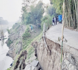 গোবিন্দগঞ্জে নদীভাঙনে দিশেহারা গ্রামবাসী