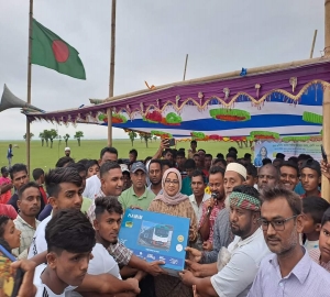 হাওর জনপদের যুবসমাজ ফুটবলে মাতোয়ারা : এমপি শামীমা 