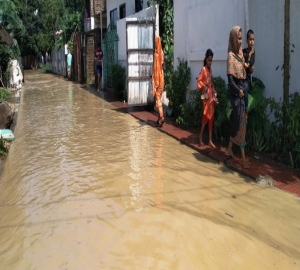 ভারী বৃষ্টি ও পাহাড়ি ঢলে কমলগঞ্জে পানিবন্দী ২০০ পরিবার