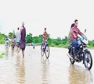 ভারী বর্ষণে সুনামগঞ্জে নদ-নদীর পানি বাড়ছে