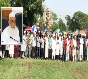 খেলাফত মজলিস আমির মাওলানা যোবায়ের আহমদ চৌধুরীর জানাযায় মানুষের ঢল