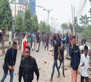মানববন্ধন শেষে হবিগঞ্জে বিএনপি-পুলিশ সংঘর্ষ, দুই সাংবাদিক আহত 