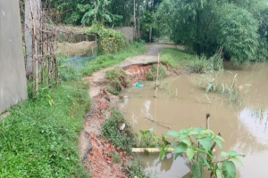 জুড়ীতে নদীর ভাঙনে বিলীন গ্রামীণ সড়ক