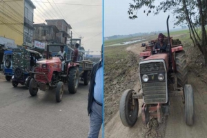 জগন্নাথপুরে ট্রাক্টরের মাটি সড়কে, বাড়ছে দুর্ঘটনা
