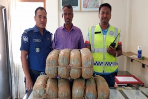 মাধবপুরে গাঁজাসহ মাদক ব্যবসায়ী আটক 