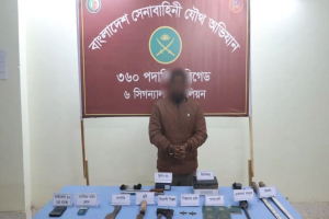 দিরাইয়ে বিদেশি পিস্তল ও গুলিসহ ছাত্রলীগ নেতা আটক