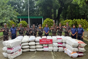 তাহিরপুরে ২৬ লাখ টাকার ভারতীয় সিরামিক কাপ ও ফুসকা জব্দ