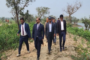 তাহিরপুরে হাওরে বাঁধ: দ্বিতীয় কিস্তির টাকা মেলেনি বৃষ্টিতে কিছুটা স্বস্তি