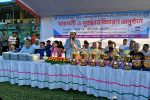 মৌলভীবাজারে গ্রীষ্মকালীন জাতীয় স্কুল, মাদ্রাসা ও কারিগরি শিক্ষা ক্রীড়া প্রতিযোগিতার সমাপনী অনুষ্ঠানে আজমানী বহুমুখী হাই স্কুল এন্ড কলেজ চ্যাম্পিয়ন