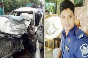 শান্তিগঞ্জে নিয়ন্ত্রণ হারিয়ে গাছে ধাক্কা প্রাইভেটকারের, পুলিশের এসআই নিহত