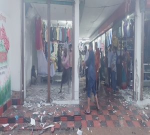 জামালগঞ্জের সাচনা বাজারে উচ্ছেদ অভিযান