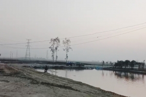 মাধবপুরে বিএনপি নেতার অবৈধ বালু উত্তোলন, প্রশাসন নিরব