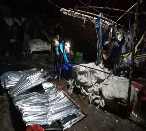 লাখাইয়ে কালবৈশাখীর তাণ্ডবে শত শত ঘরবাড়ি বিধ্বস্ত